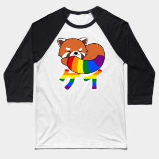 Cute Red Panda Gay Pride Baseball T-Shirt